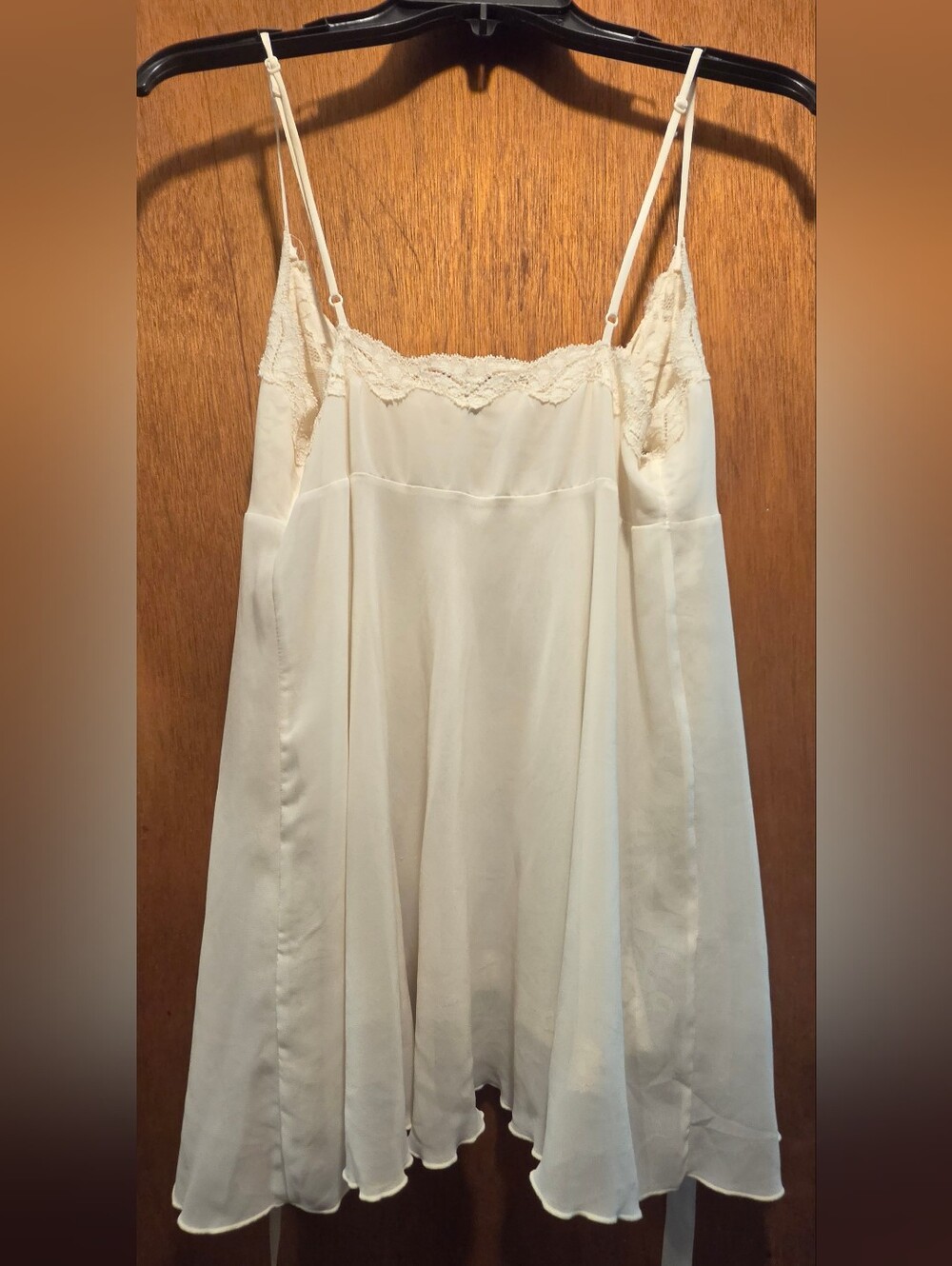 Victoria's Secret Vintage Like New Ivory Lace Chemise with Satin Bow SzS - Picture 8 of 10